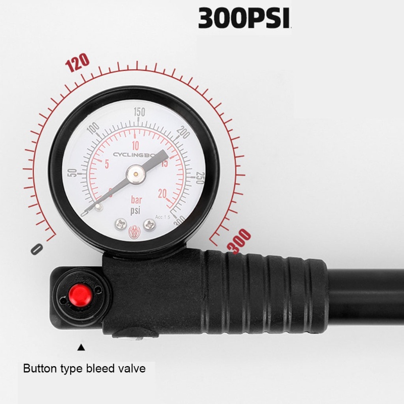 QQ Phụ Kiện Bơm Hơi Phuộc Trước / Sau 300 PSI Chuyên Dụng Cho Xe Đạp