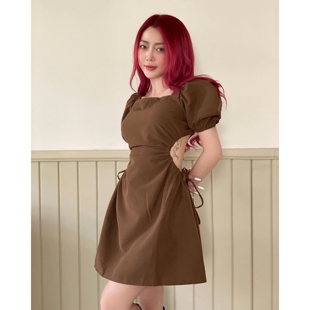 ALLY DRESS ĐẦM TAY BỒNG KHOÉT EO (HÌNH THẬT TRẢI SÀN) | BigBuy360 - bigbuy360.vn