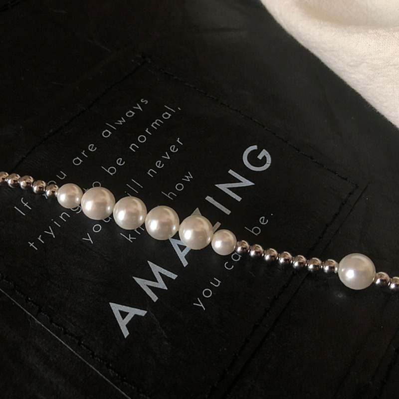 Dây Chuyền Đính Ngọc Trai Phong Cách Hip Hop Đường Phố 22186