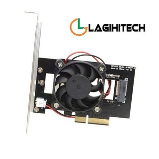 *LAGIHITECH* Adapter Chuyển Đổi SSD M2 NVMe To PCIe 3.0 x4 ( Có Quạt Tản Nhiệt ) - Bảo Hành 1 Tháng