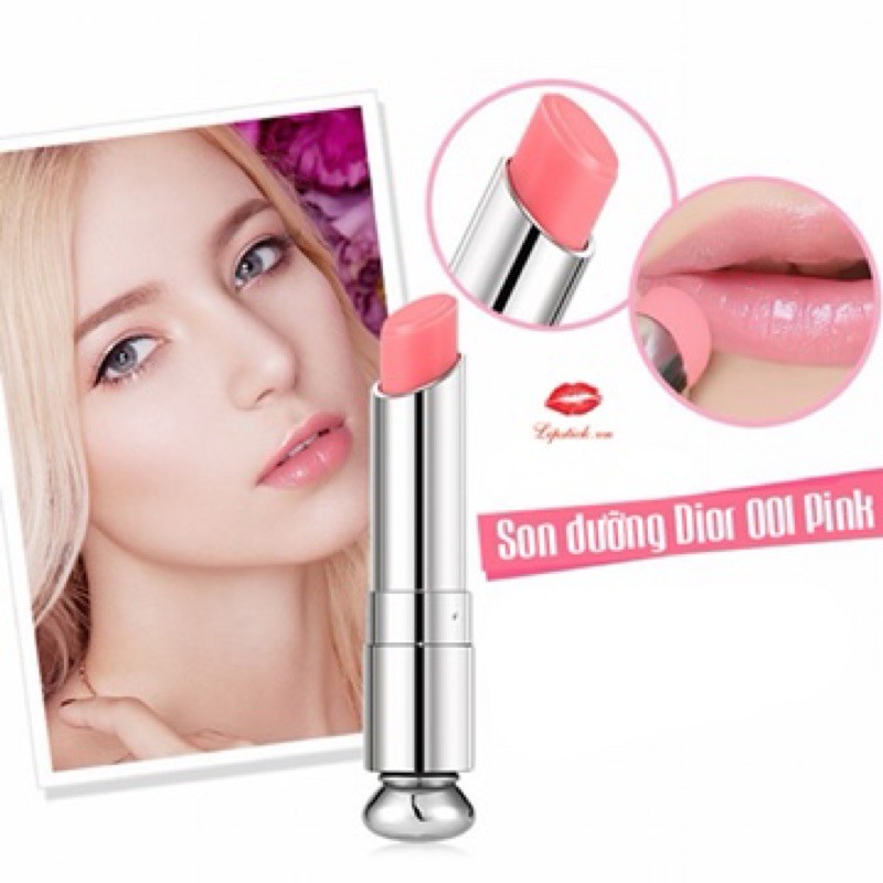 Son Dưỡng Dior Addict Lip Glow 001 Pink Màu Hồng Trong Veo