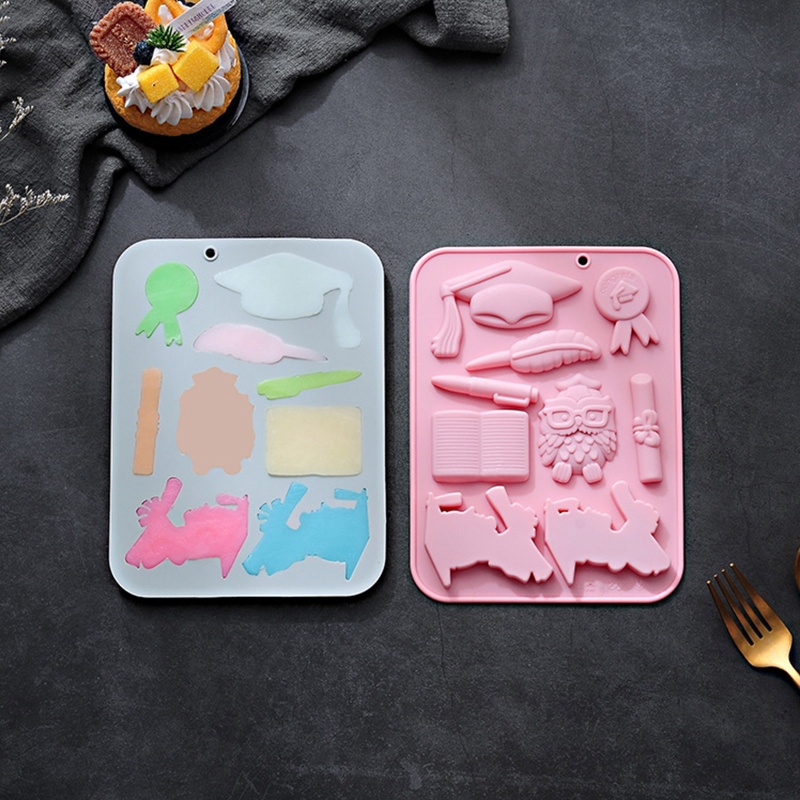 Khuôn Silicone Tạo Hình Làm Bánh Kẹo Hình Chủ Đề Tốt Nghiệp