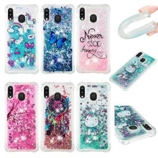 Ốp điện thoại mềm dạng kim tuyến nước bảo vệ chống sốc cho Samsung Galaxy A71 A01 A51 Note 10 S10 Lite