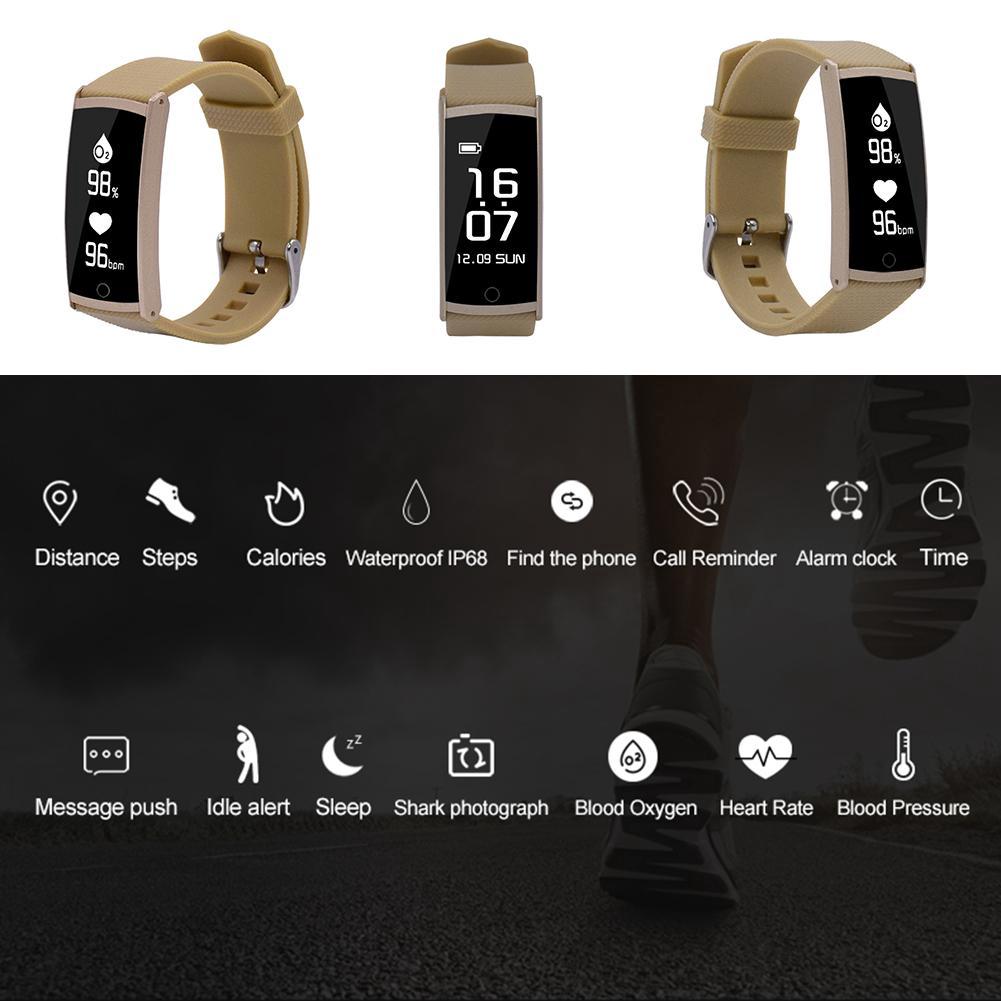 S6 Bracelet Fitness Tracker Pedometer Heart Rate Monitor for Android iOS