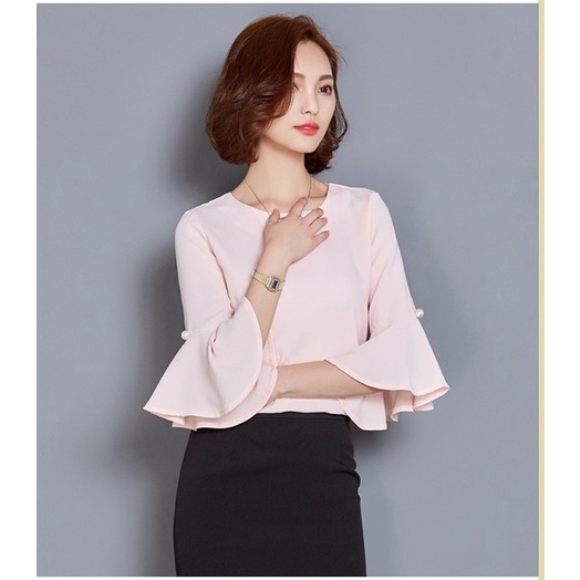 MZ049 Áo chiffon nữ hè tay loe hàng nhập