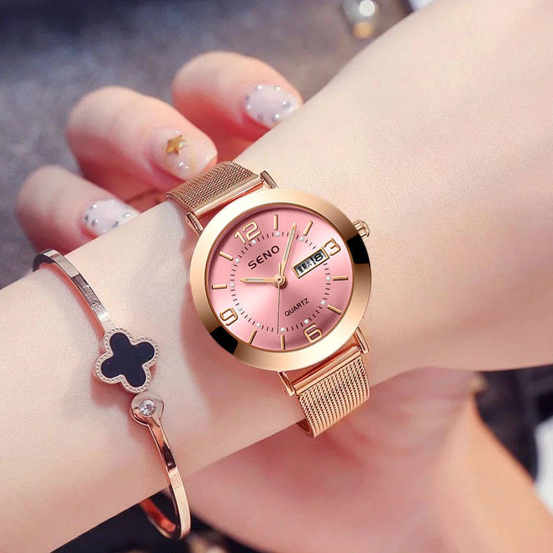 Xem nữ sinh phiên bản tiếng Hàn của xu hướng thời trang đơn giản Wildrefront Night Ladies Watch Quartz Watch không cơ họ