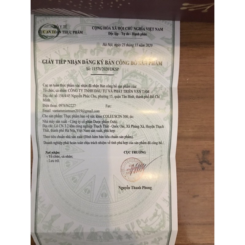 Siro ho cảm Coleuscin 500 hộp 20 gói