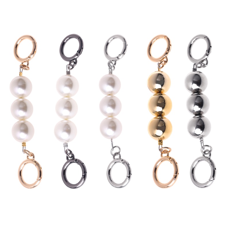 Móc nối dài dây đeo túi xách trang trí hạt ngọc trai hợp thời trang (5.1 Inch/ 13 cm)