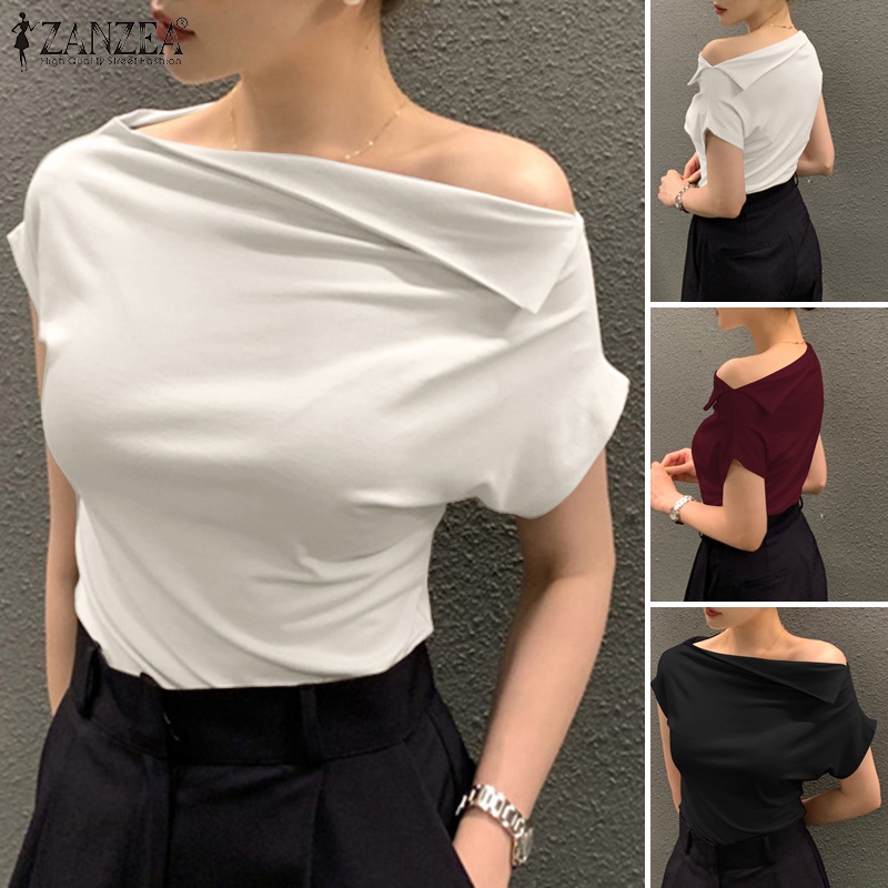 Zanzea Áo Nữ Tay Ngắn Cổ Chữ V Thời Trang Quyến Rũ