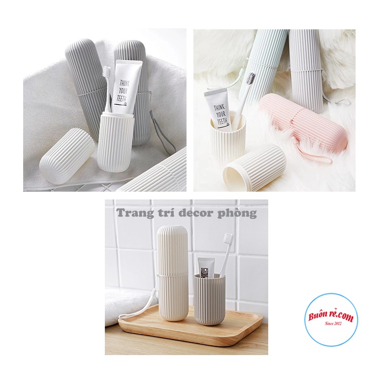 Hộp Đựng Bàn Chải Kem Đánh Răng Hình Trụ Đi Du Lịch Tiện Dụng br00671