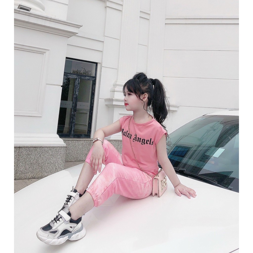 Set bộ quần áo thể thao mùa hè cho bé gái