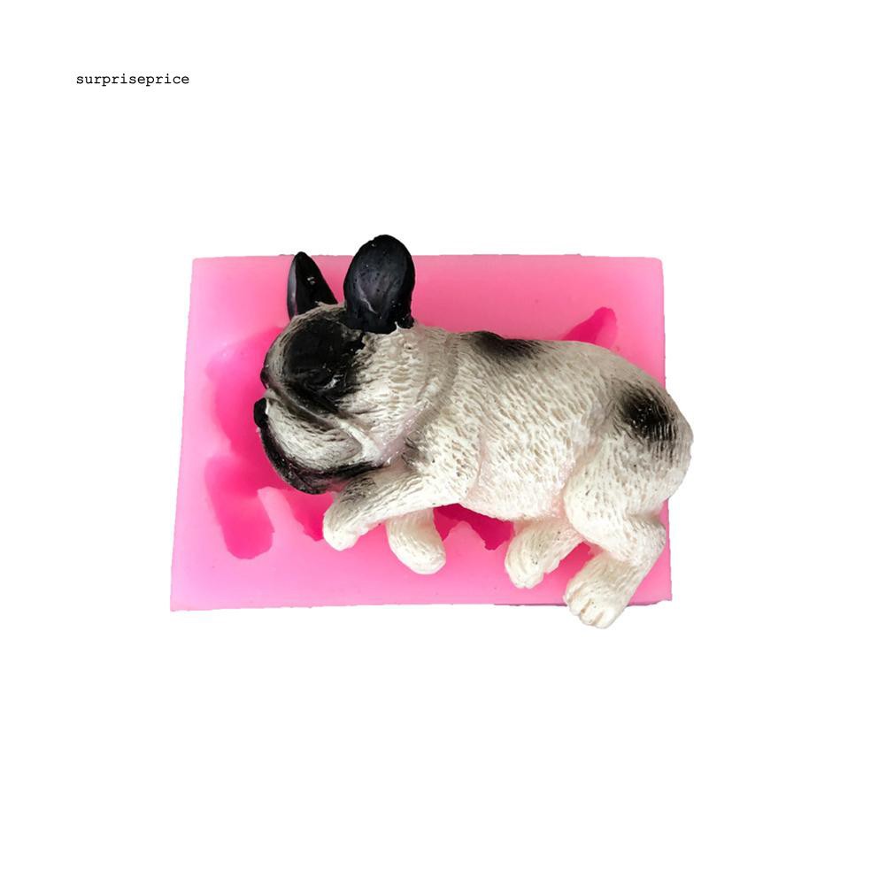 Khuôn silicon làm bánh kẹo đa năng hình chú chó bull đáng yêu