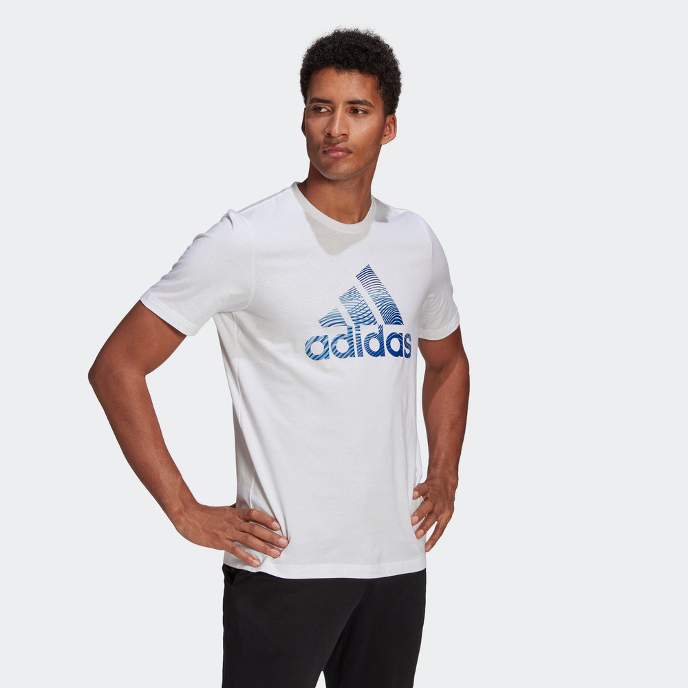 Ready Collar adidas summer sports couple fashion short sleeve t-shirt