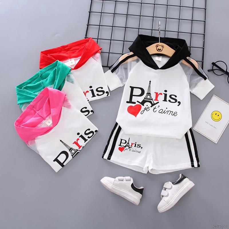 Bộ áo thun có mũ + Quần short cho bé trai