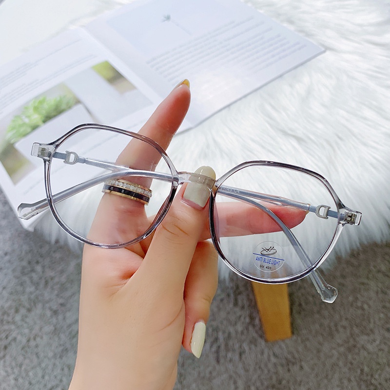 Mắt Kính Hình Oval Chống Ánh Sáng Xanh Phong Cách Retro Thời Trang