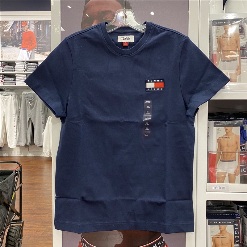 Áo Thun Cotton Ngắn Tay Cổ Tròn Màu Trơn In logo TOM MY 2022 Thời Trang Cho Nam