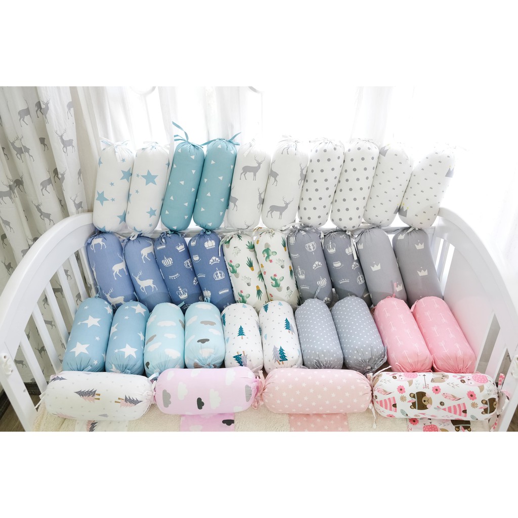 Gối chống bẹt đầu & gối chặn RUNA KIDS - Chất liệu Cotton Hàn 100% cao cấp, mềm mịn, an toàn cho da bé