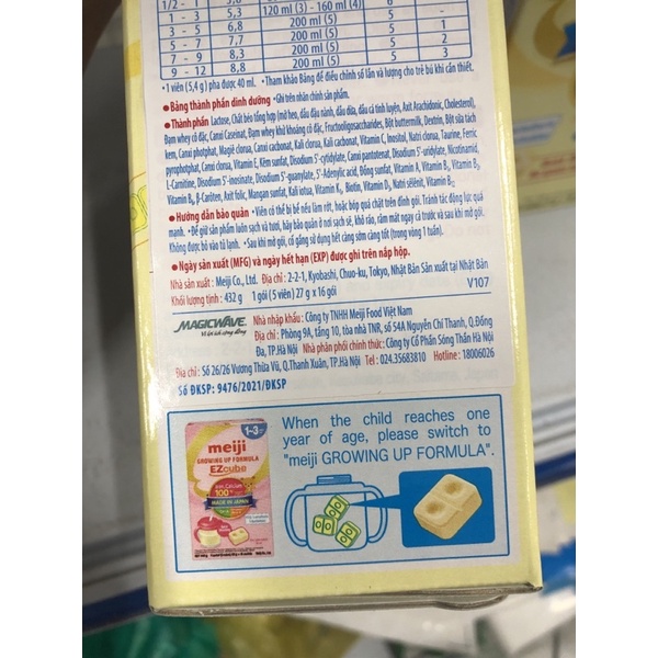 Sữa bột Meiji nhập khẩu số 0/số 1 Lon 800g/Thanh 432g (Date mới nhất)
