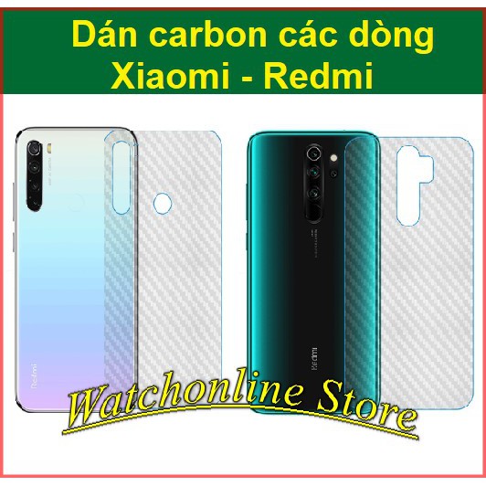 Dán carbon mặt lưng các dòng Xiaomi - Redmi