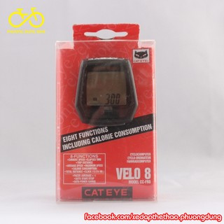 Đồng hồ đo tốc độ xe đạp Cateye Velo 8