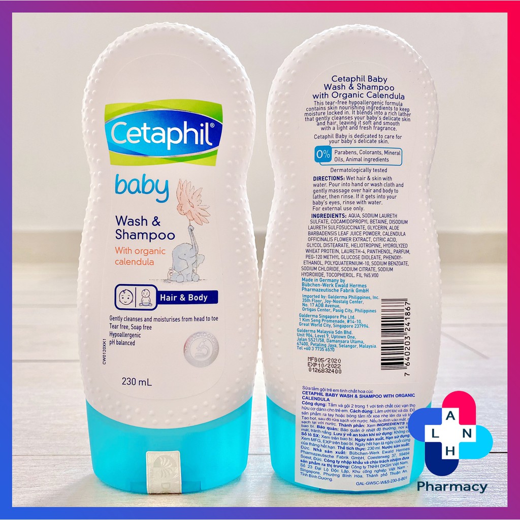 CETAPHIL BABY GENTLE WASH &amp; SHAMPOO (230ml) - Sữa tắm gội toàn thân cho bé.