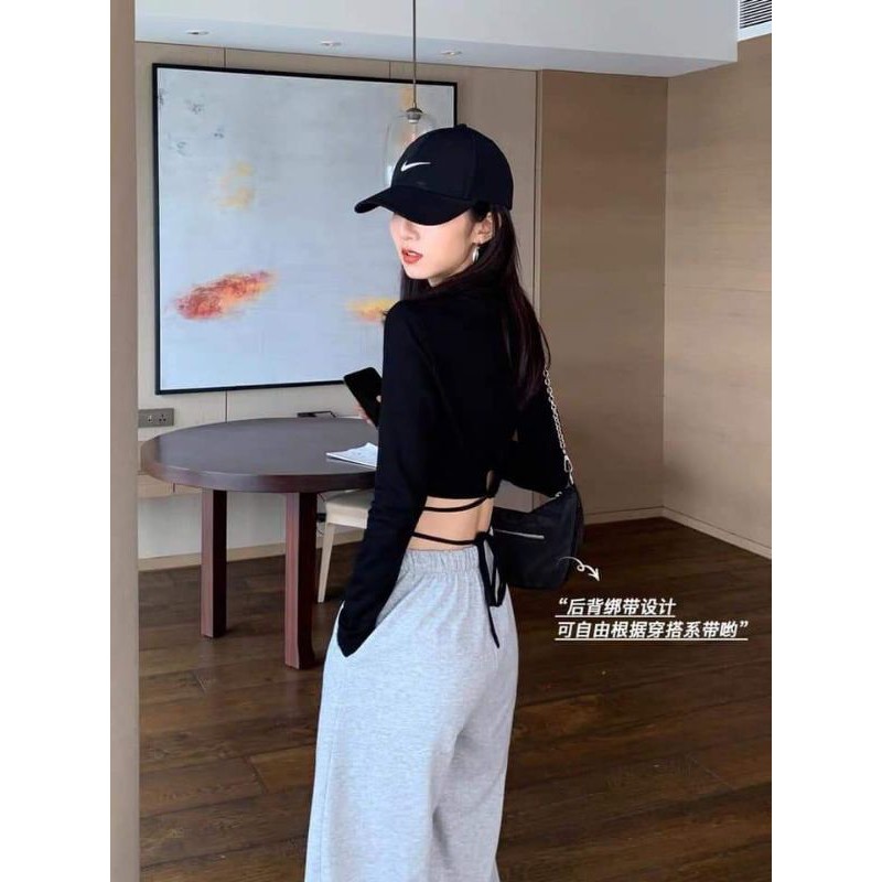 ☀️ Áo croptop cột dây eo