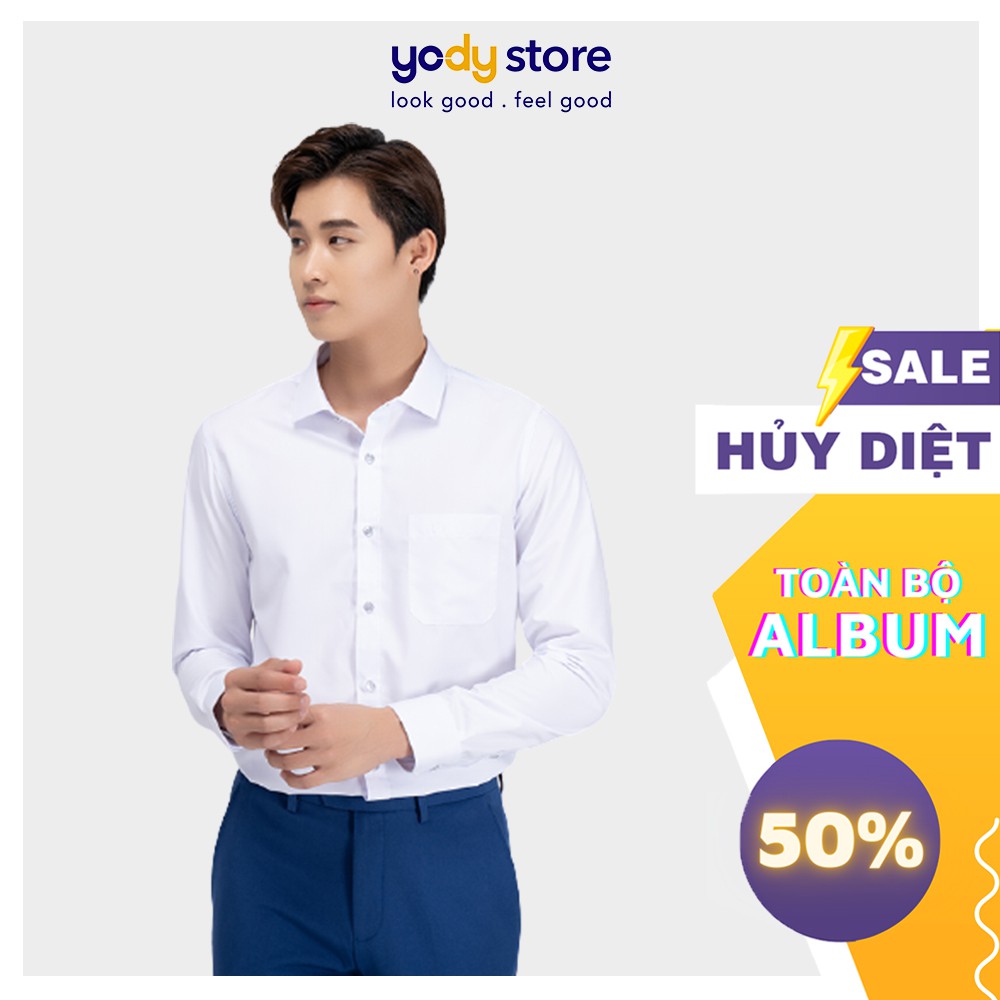 Áo Sơmi Nam Dài Tay Slim YODY Kháng Khuẩn Khử Mùi Tốt, Không Nhăn Tự Nhiên - Mã SP: SPM4005