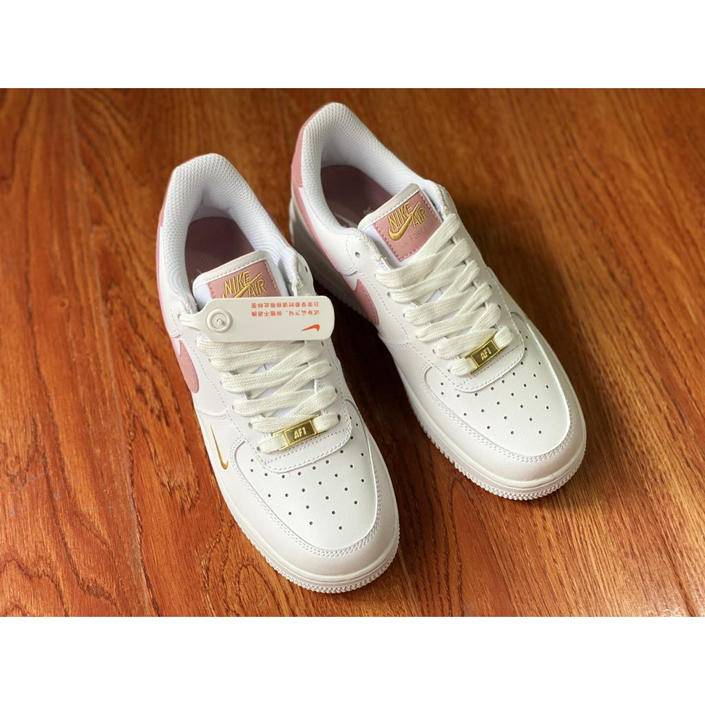 Giày N.i.k.e Air Force 1 Low 07 Pink Swoosh Trắng