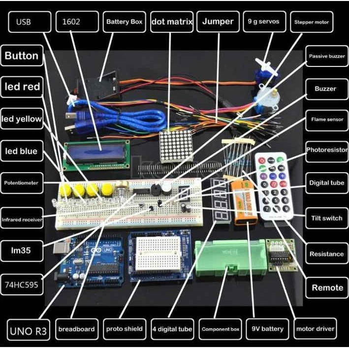 [FREE SHIP => 50K ] Bộ Kit tự học Arduino điều khiển Cơ Bản