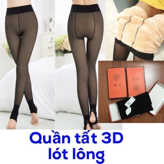 Quần tất 3d lót lông