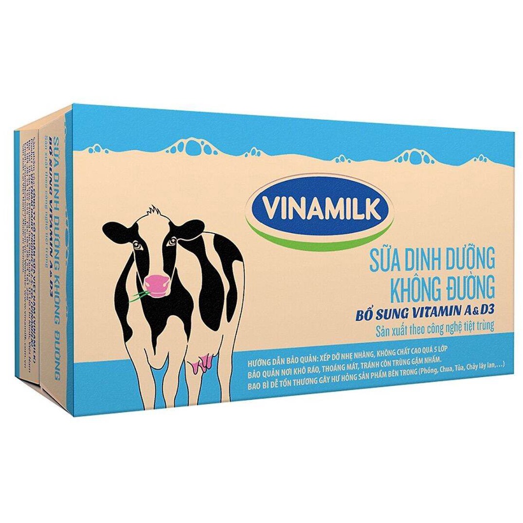 Thùng 48 Bịch Sữa Vinamilk Không Đường 220ml