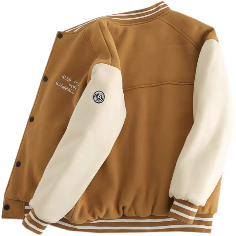 [FREE SHIP] ÁO KHOÁC NỈ BOMBER CHỮ G THÊU NÚT BẤM CỰC HOT PHỐI MÀU TINH TẾ