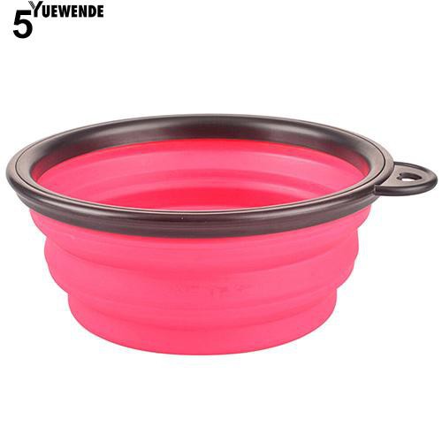 Bát đựng thức ăn cho thú cưng chất liệu silicon và có thể xếp gọn dễ dàng