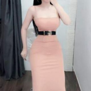 Đầm body 2 dây thiết kế xẻ
