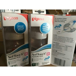 Bình sữa pigeon SofTouch Peristaltic PLUS bình cổ rộng 160ml/240ml