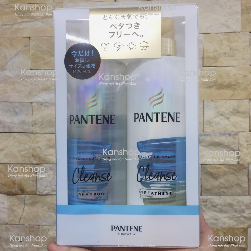 Bộ dầu gội xả Pantene thanh lọc và làm sạch, nội địa Nhật 400ml