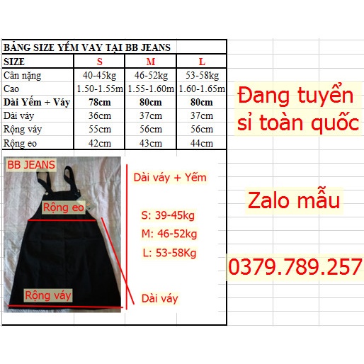 [Rẻ] Yếm váy phối túi đẹp - váy yếm kaki kem - đen và xanh jean size S-M-L từ Panda Store