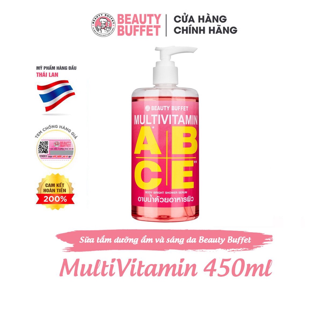 Sữa tắm dưỡng ẩm và sáng da Beauty Buffet Multivitamin 450ml