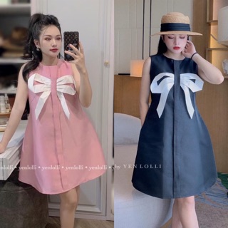 Váy tafta nơ trắng hàng thiết kế