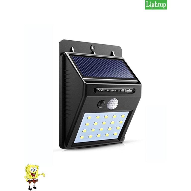 Đèn năng lượng mặt trời 20 LED không thấm nước Cảm biến chuyển động Đèn tường Đèn sân vườn