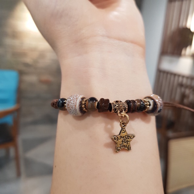 [NHẬP_SỈ] VÒNG TAY DÂY RÚT HẠT THỔ CẨM PHONG CÁCH VINTAGE | BigBuy360 - bigbuy360.vn