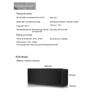 Loa di động bluetooth Sansui T18