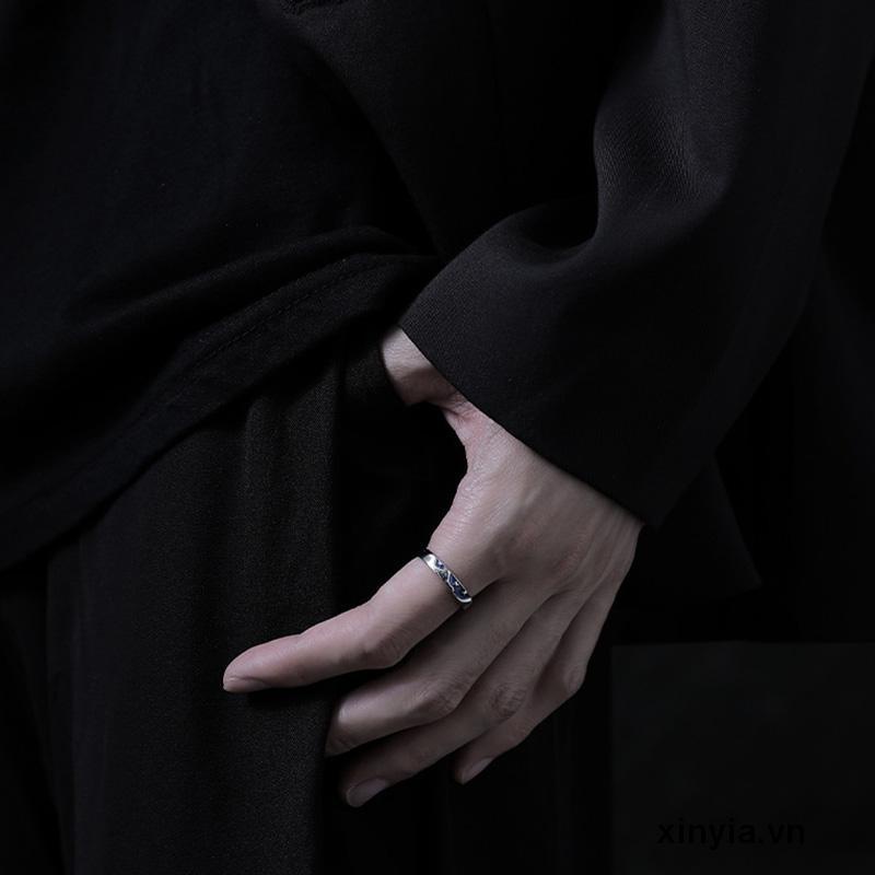 Nhẫn Cao Su Dạng Mở Hình Ngôi Sao Thời Trang Tươi Mới Cho Nam