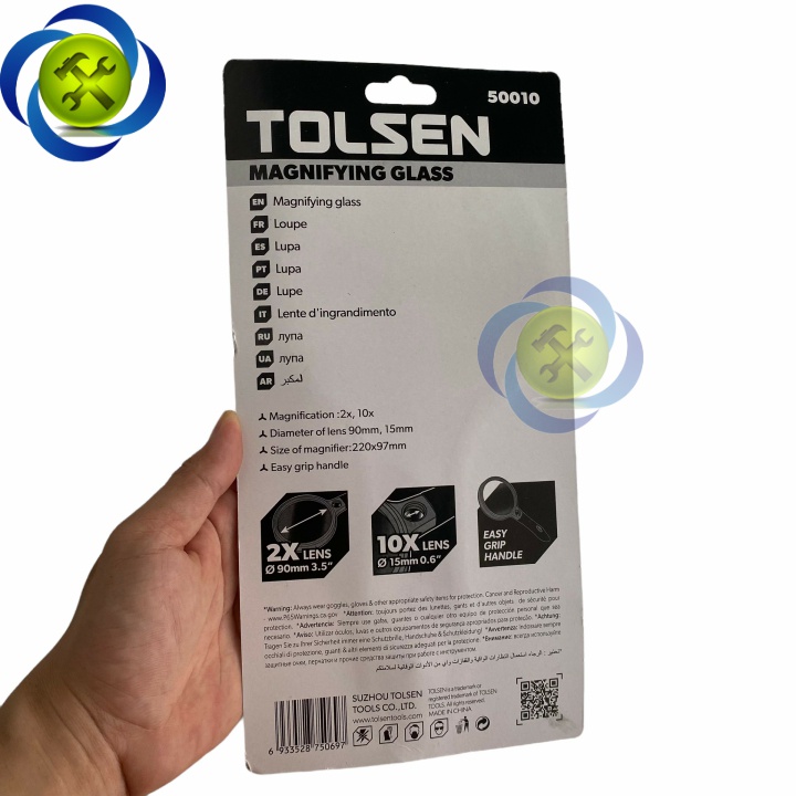 Kính lúp Tolsen 50010 kích thước 220x 97mm