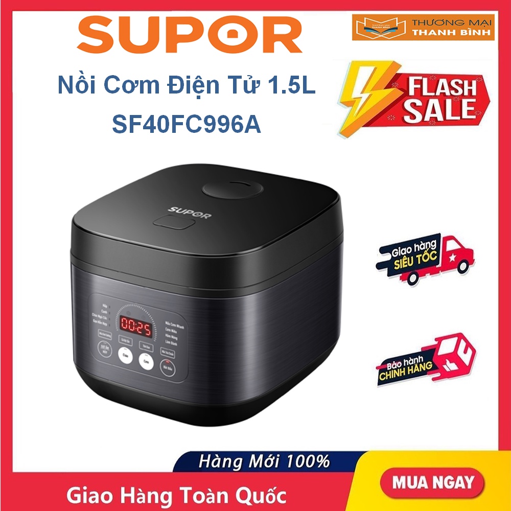 [Mã ELHADEV giảm 4% đơn 300K] Nồi Cơm Điện SUPOR SF40FC996A - 1.5L