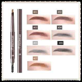 Bút vẽ lông mày DNM kèm cọ chuốt lông mày thiết kế 2 đầu kháng nước lâu trôi
