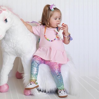 Quần legging cotton bóng cho bé gái từ 3-8 tuổi