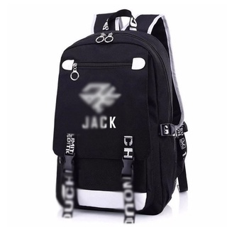 Balo in hình JACK J97 form đen dây chữ trắng thiết kế thông minh, tiện lợi quà tặng xinh xắn dễ thương