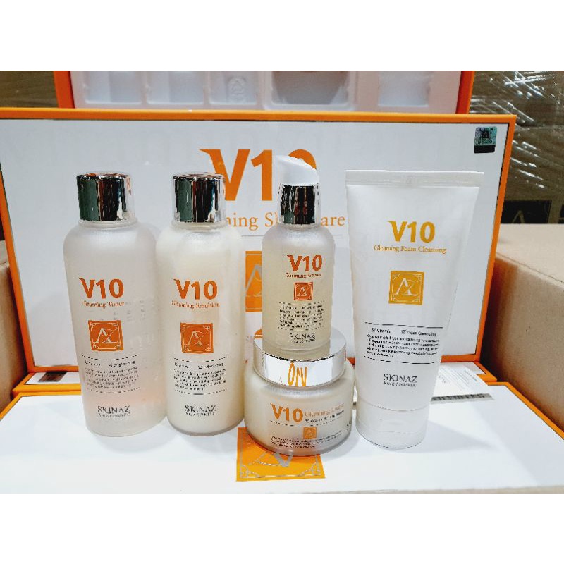 Set Dưỡng Trắng Da V10 Skinaz GLEAMING SKIN CARE