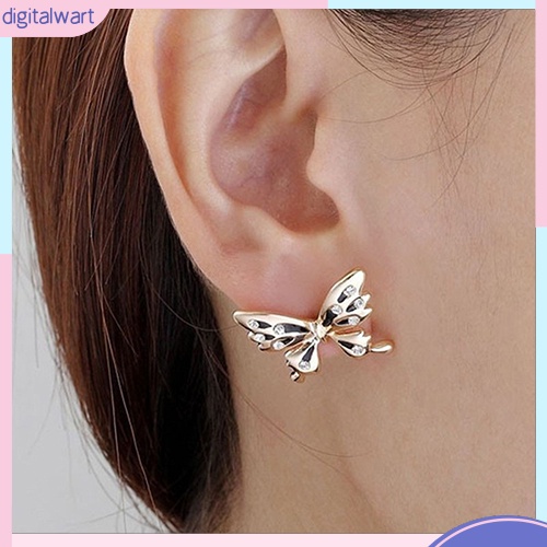 Khuyên tai hình bướm đính đá thời trang thanh lịch cho nữ